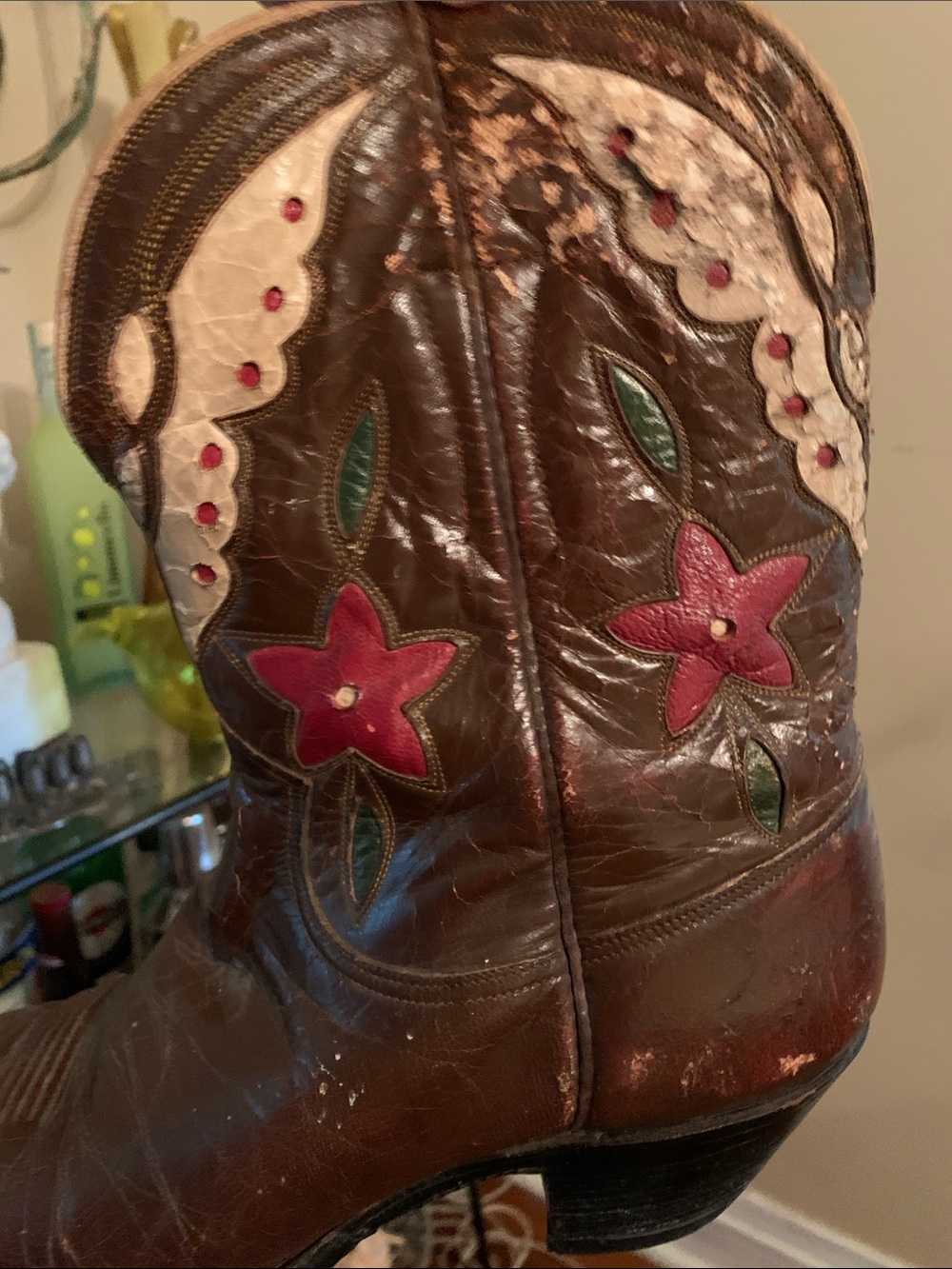 Vintage 1940’s 50s Nocona Brown Leather Cowboy Boots - Picture 15 of 15
